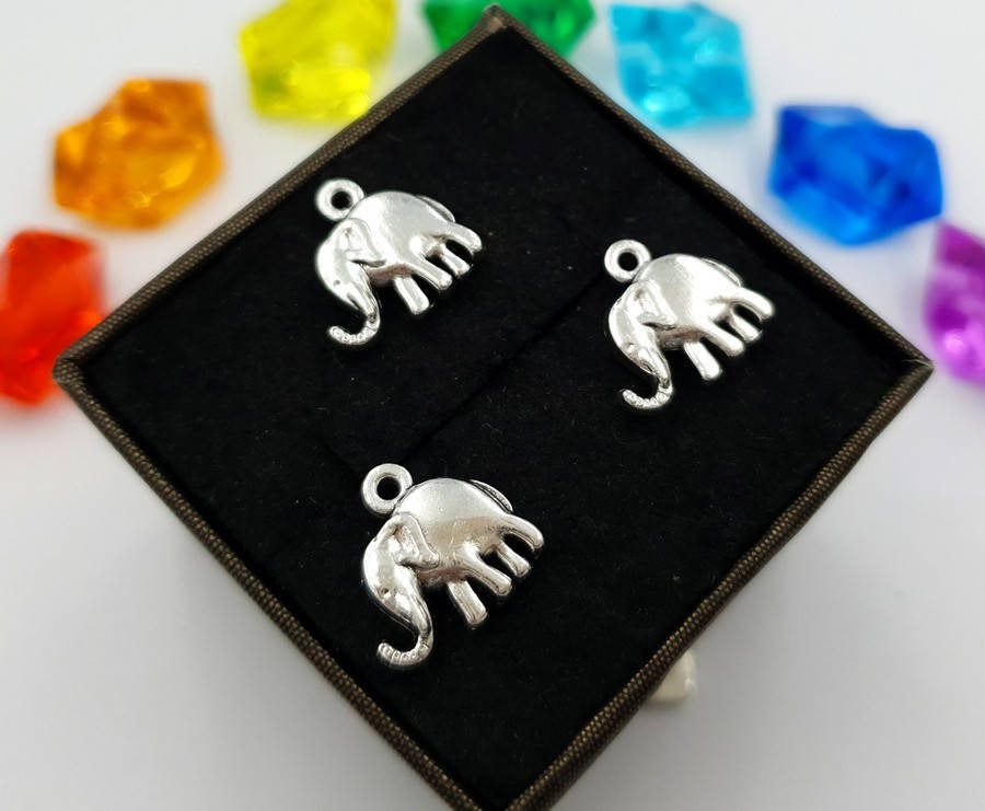 

(10шт) Кулоны из металла, подвеска Слон (сп5нг-0346)