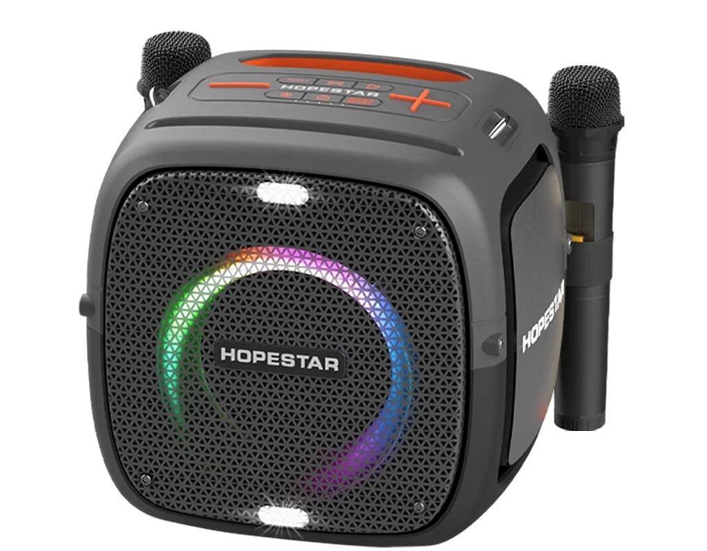 

Bluetooth колонка HOPESTAR PARTY ONE с подсветкой и двумя микрофонами