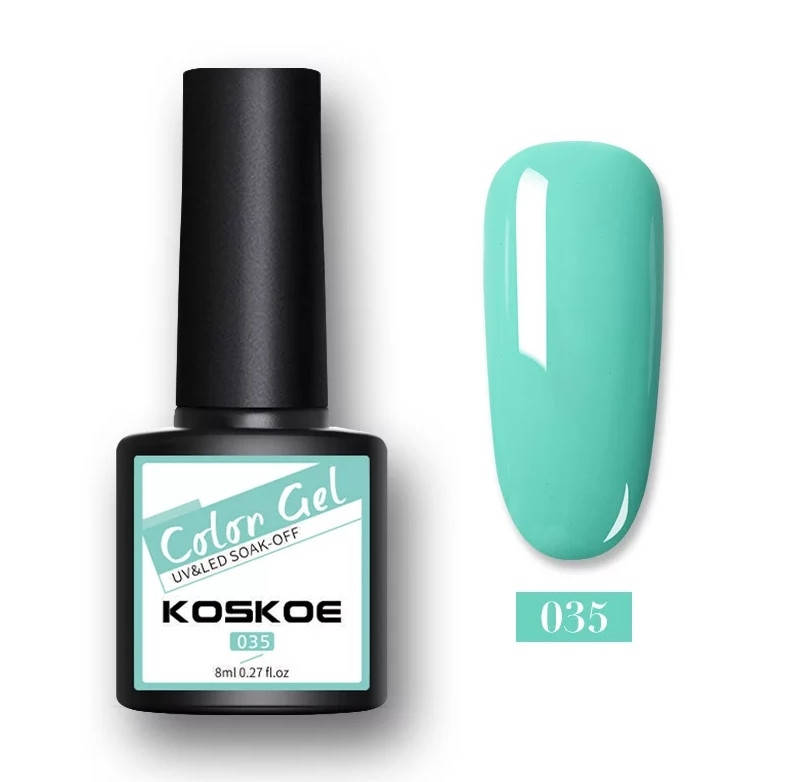 

8мл. Гель лак Color Gel Koskoe УФ UV, для маникюра, ногтей под лампу Бирюзовый 35