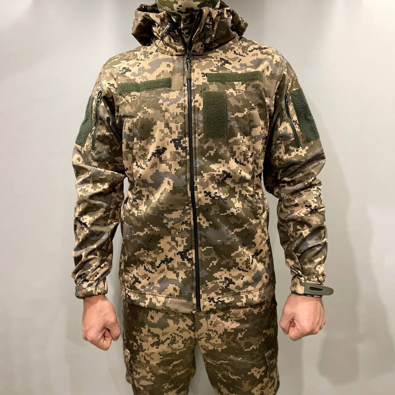 

Непромокаемая куртка softshell Светлый пиксель для военных ЗСУ M