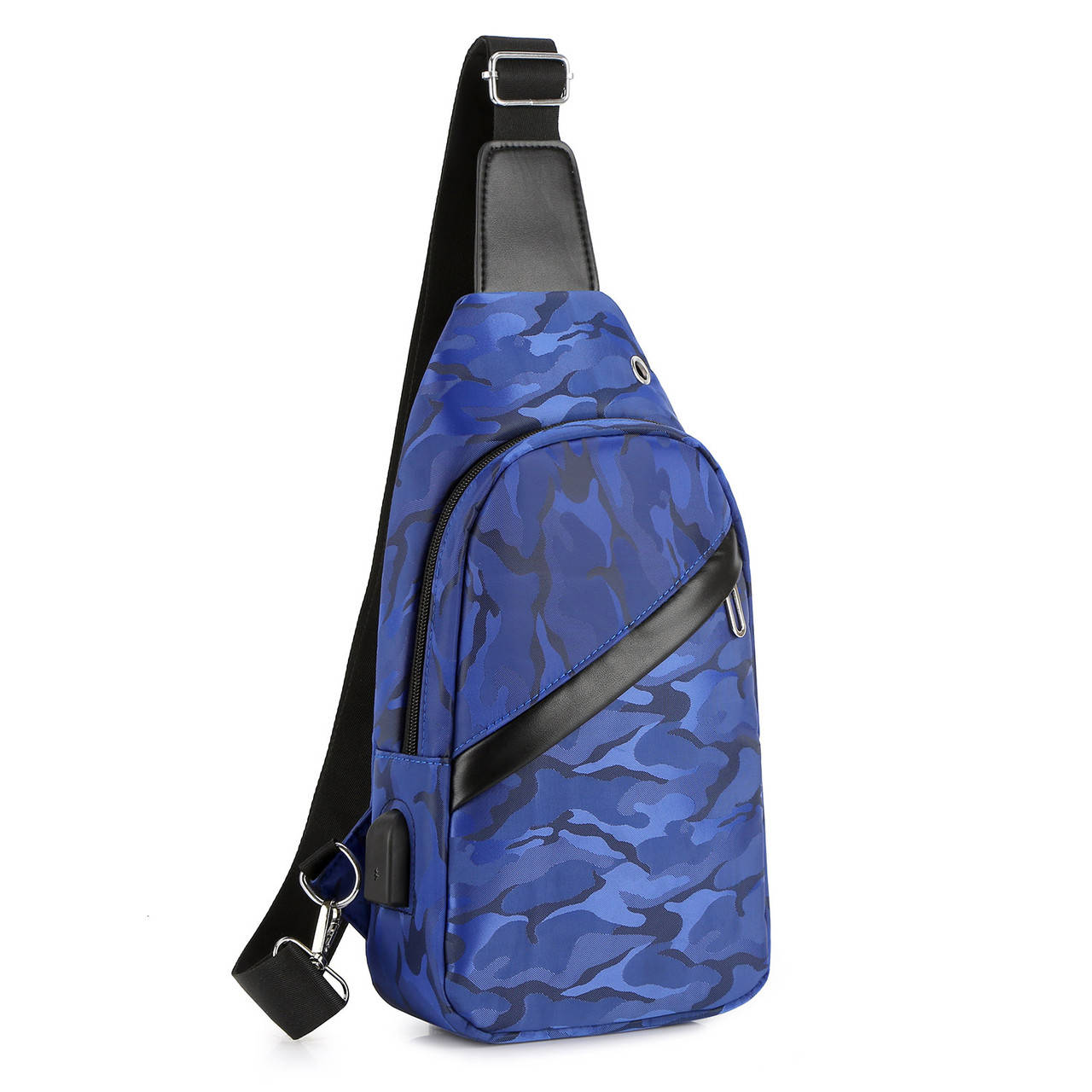 

Мужская сумка слинг камуфляжная Joy Art SP1550, синяя, Синий