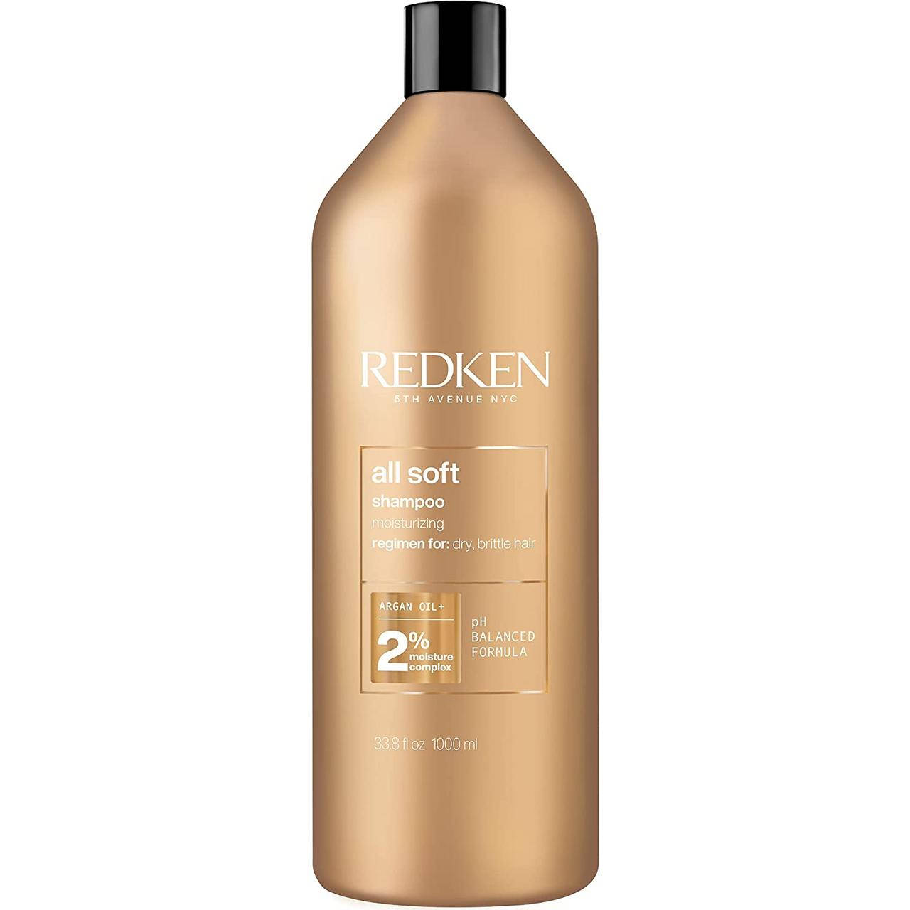 

Шампунь с аргановым маслом для сухих и ломких волос Redken All Soft Shampoo, 1000 мл