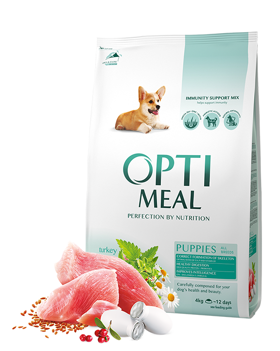 

Optimeal Puppy All Breed 4кг- корм для щенков с индейкой