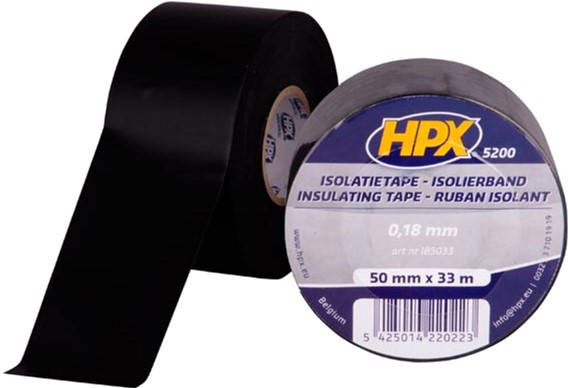 

Лента ПВХ изоляционная HPX5200 50мм Х 33м пленка (art. IB5033), Черный