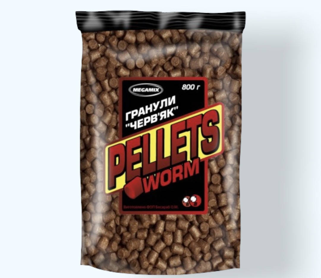 

Прикормка пеллетс PELLETS 8мм Megamix Червяк