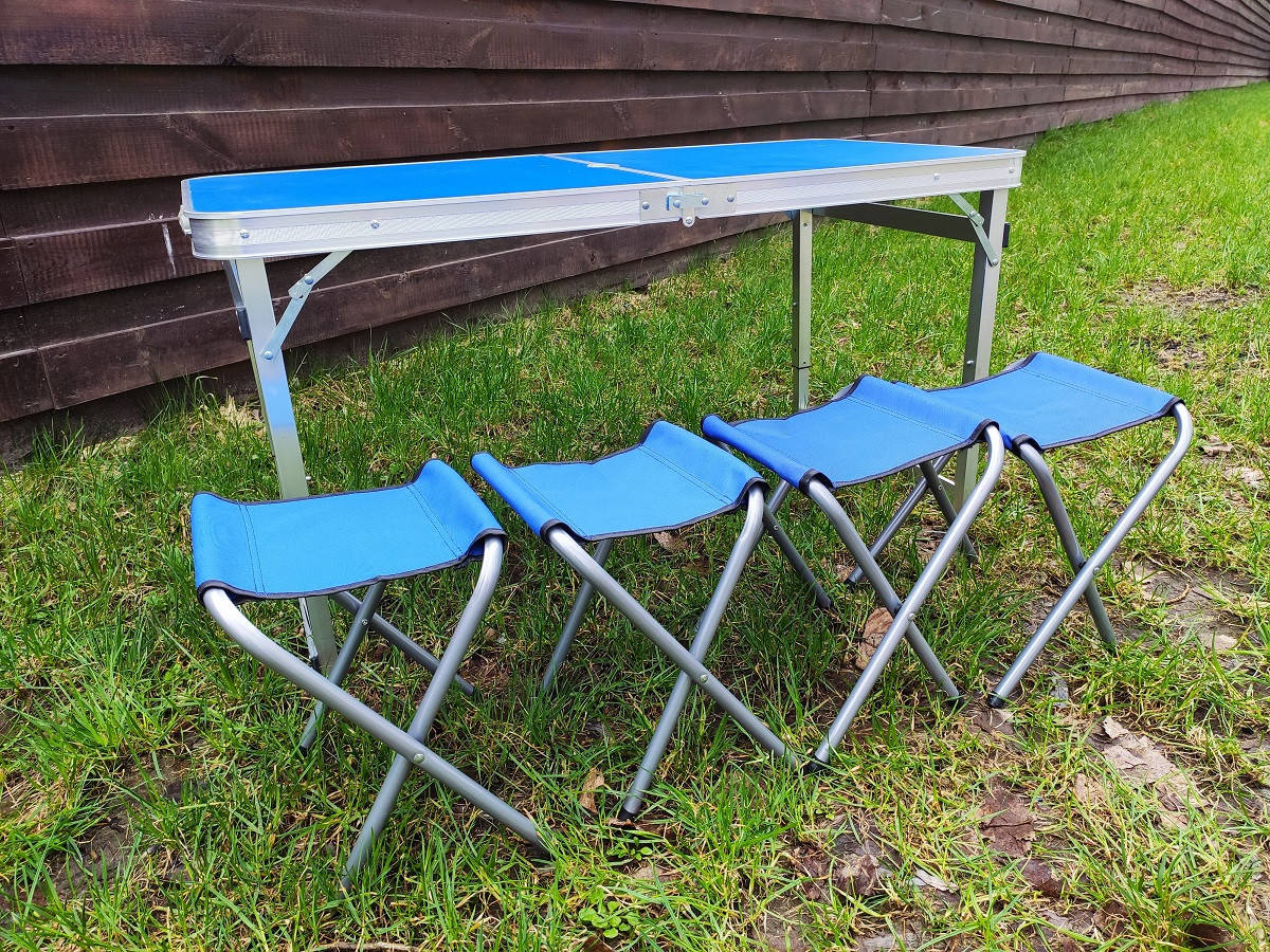 

Стол Grand Picnic для пикника раскладной + 4 стула | чемодан-стол для пикника