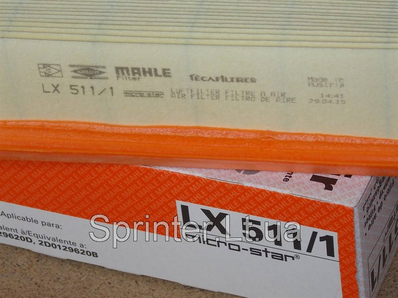 

Фильтр воздушный MB Sprinter/LT 96-06 KNECHT LX 511/1