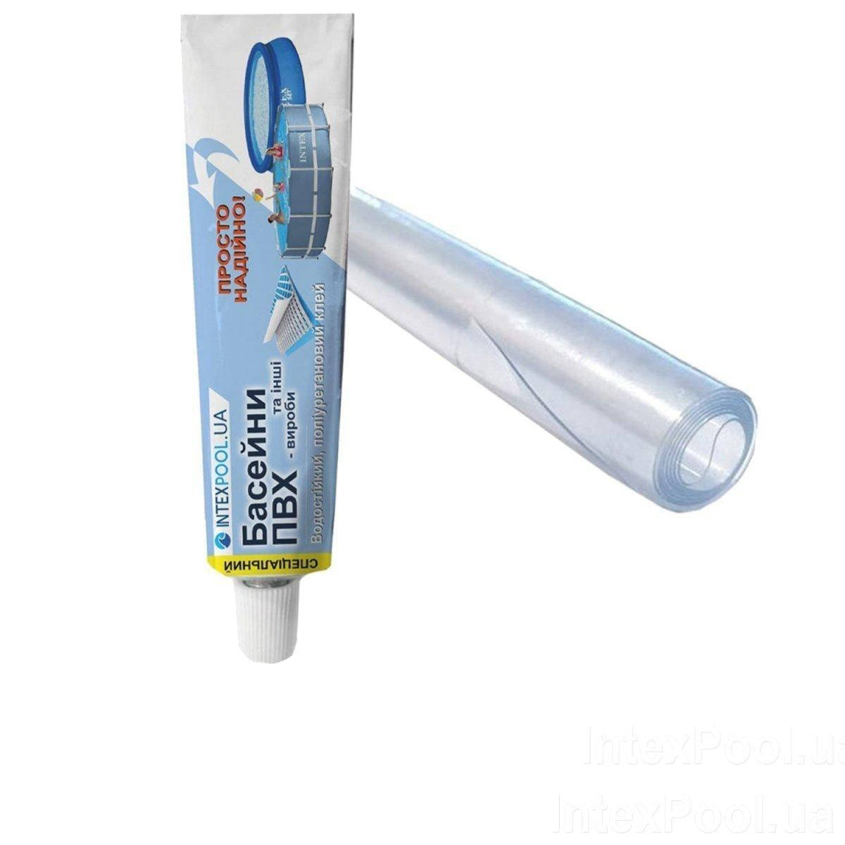 

Ремонтный набор для бассейнов из ПВХ IntexPool 33632, клей 40 г, латка