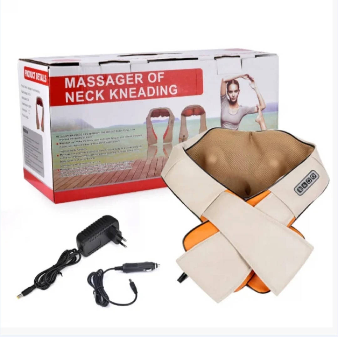 

Массажер для шеи плеч и спины с ИК-прогревом роликовый электрический Massager of Neck Kneading (2207)