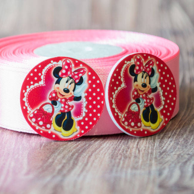 

Кабошон Серединка Круглая Минни с сумочкой Сб-238, Разные цвета