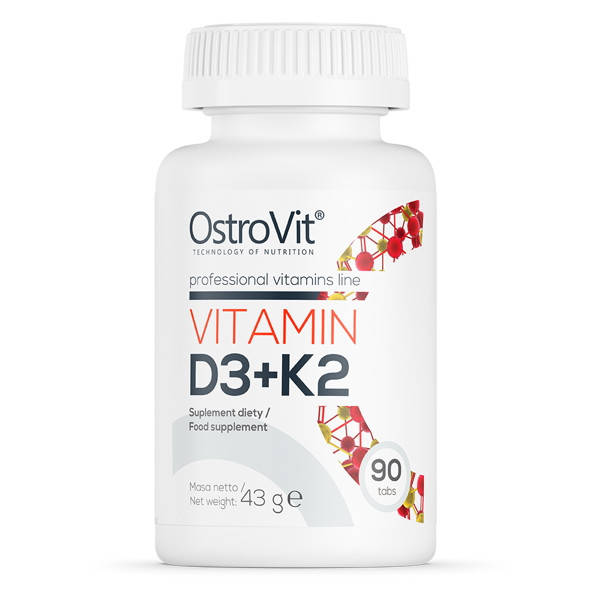 

Витамины и минералы OstroVit Vitamin D3+K2, 90 таблеток