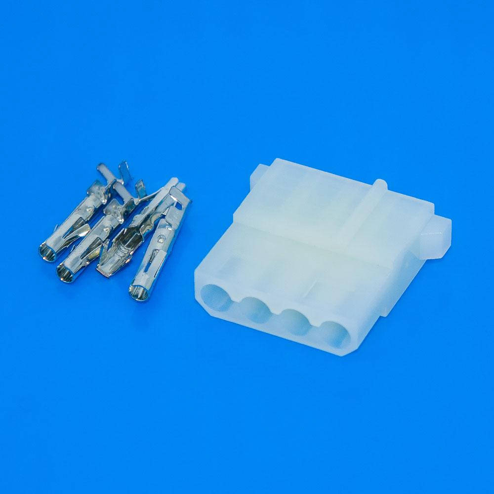 

Разъём питания DC, Molex на 4 контакты, гнездо TH-4F (1x4), гнездо, клеммы
