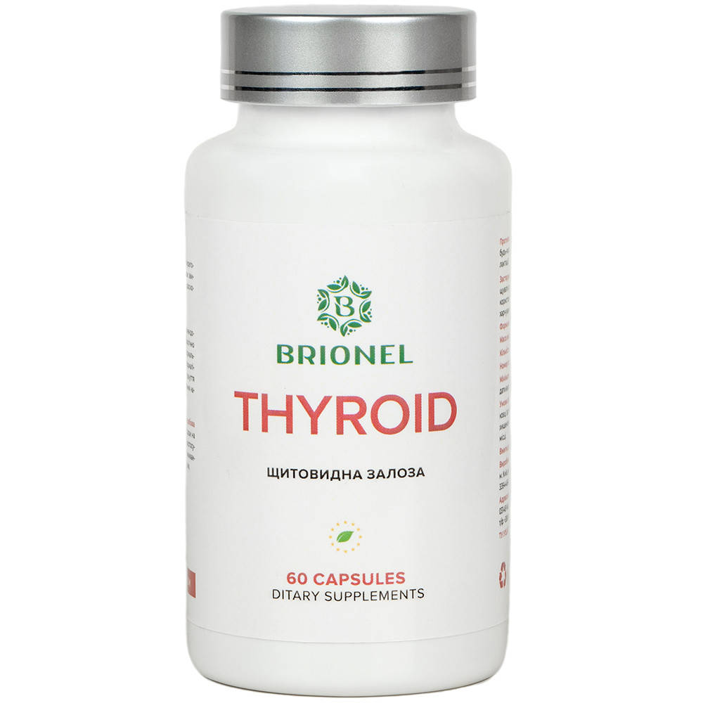 

Тайрод Брионель, поддержка щитовидной железы, Thyroid Brionel, 60 капсул, 300 мг