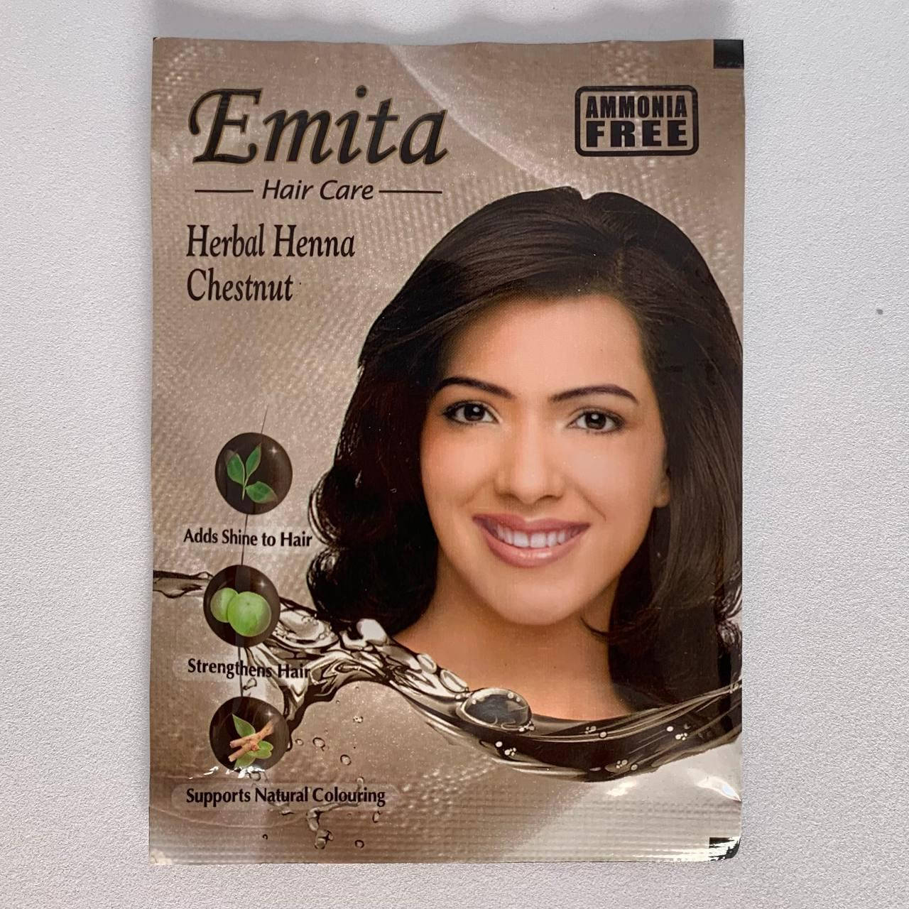 

Хна для волос Эмита каштан 10 г (Herbal henna Chestnut Emita)