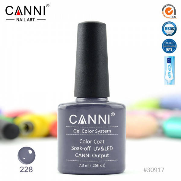 

Гель-лак CANNI 228 светло-графитовый