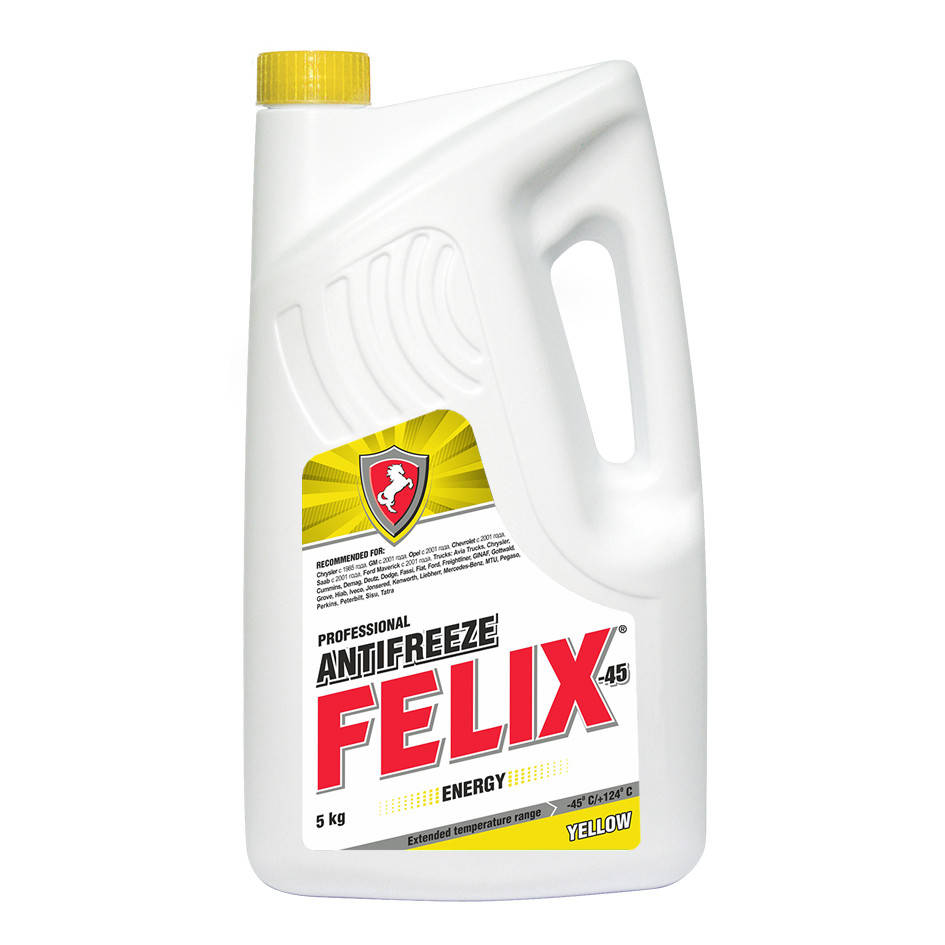 

Антифриз Felix Energy -45 жёлтый 5л, Желтый