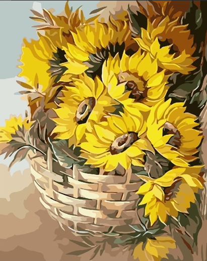 

Картина по номерам Origami Подсолнухи в корзине LW 3027 40*50 производство Украина