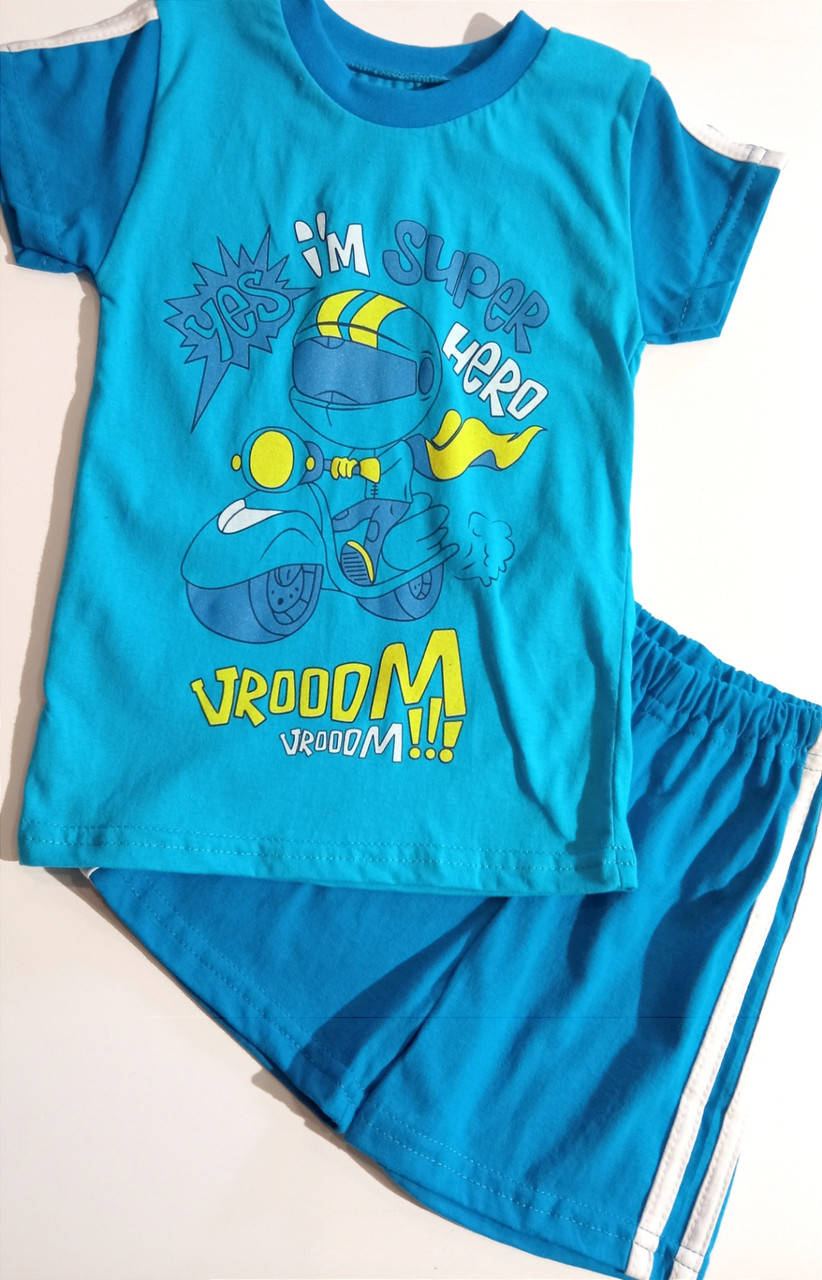 

Костюмчик шорти та футболка для хлопчика , на зріст 86-92 см.