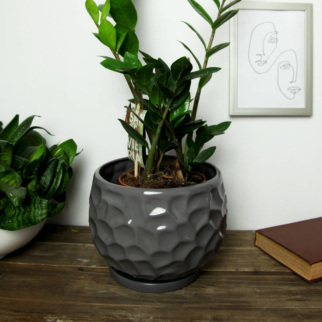 

Горшок для цветов керамический "Шар параметрический" 4л Rezon Серый P263