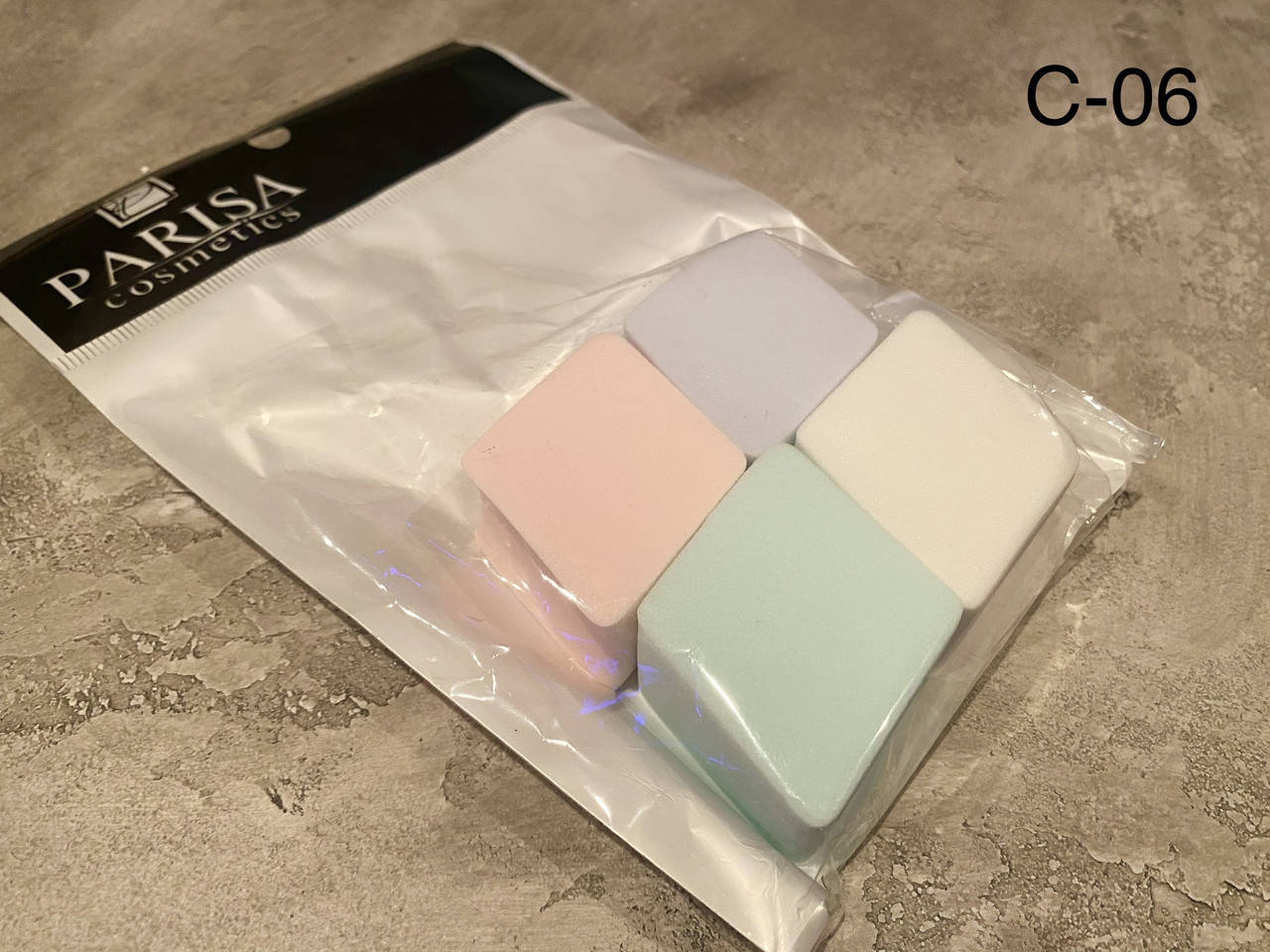 

Parisa Спонж C-06 латекс мягкие ромбики цветные 4шт