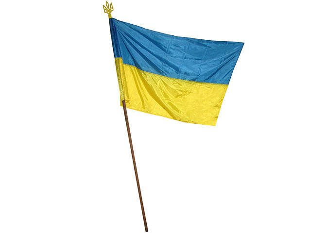 

Прапор України з держаком і тризубом нейлон 133х94см(10)