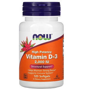 

Витамины Now Vitamin D3 2000 (120 капсул.)