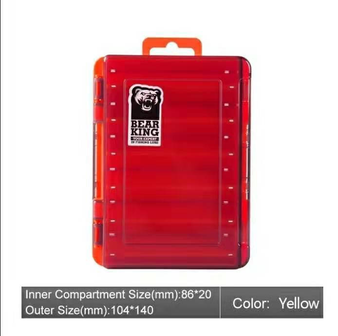 

Коробка под воблеры двухсторонняя на 12 отсеков от BearKing 10.4*14*3.2см цвет Red