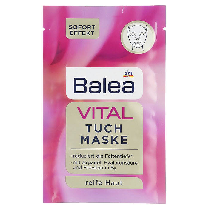 

Маска для лица Balea Vital тканевая 1 шт