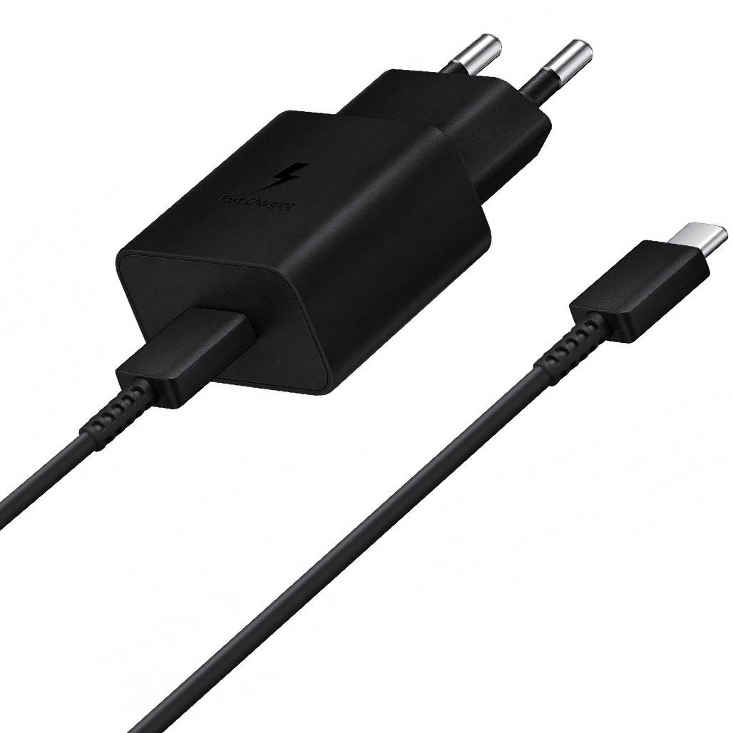 

Сетевое зарядное устройство Samsung 15W PD + Type-C to Type-C Cable (EP-T1510XBEGRU) Black [65027], Черный