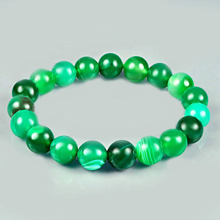 

Браслет из зеленого мадагаскарского агата