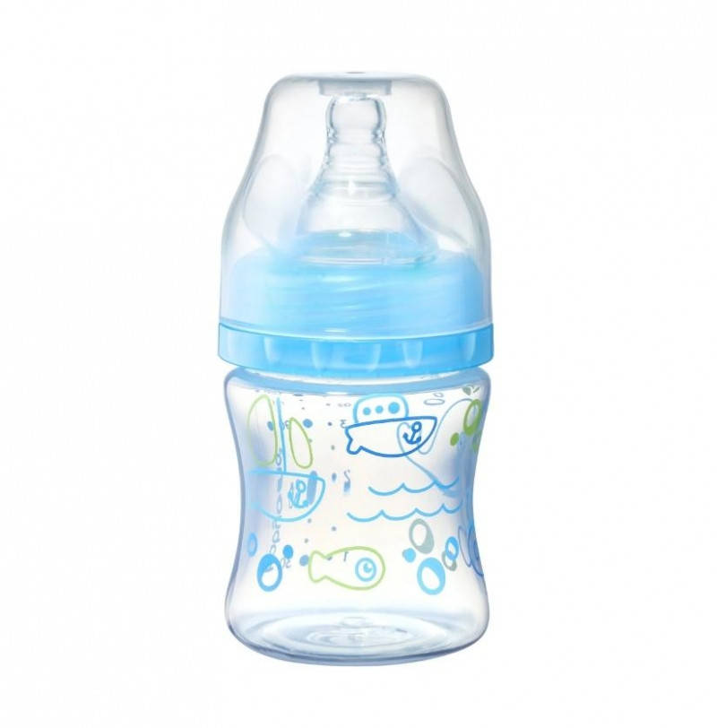 

Антиколиковая бутылка с широким горлышком Babyono 120 мл 402/03, Голубой