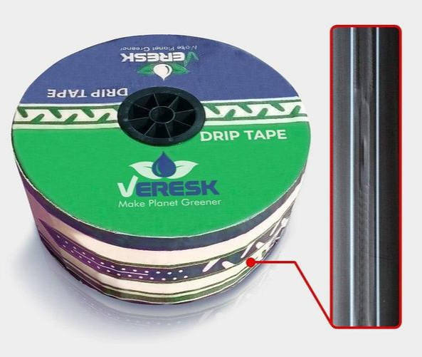 

Капельная лента щелевая VERESK 1000 метров, расстояние капельниц 10 см.
