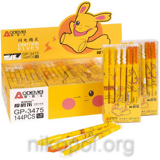 

Ручка "пиши-стирай" "GP-3475D" (Пикачу), синяя