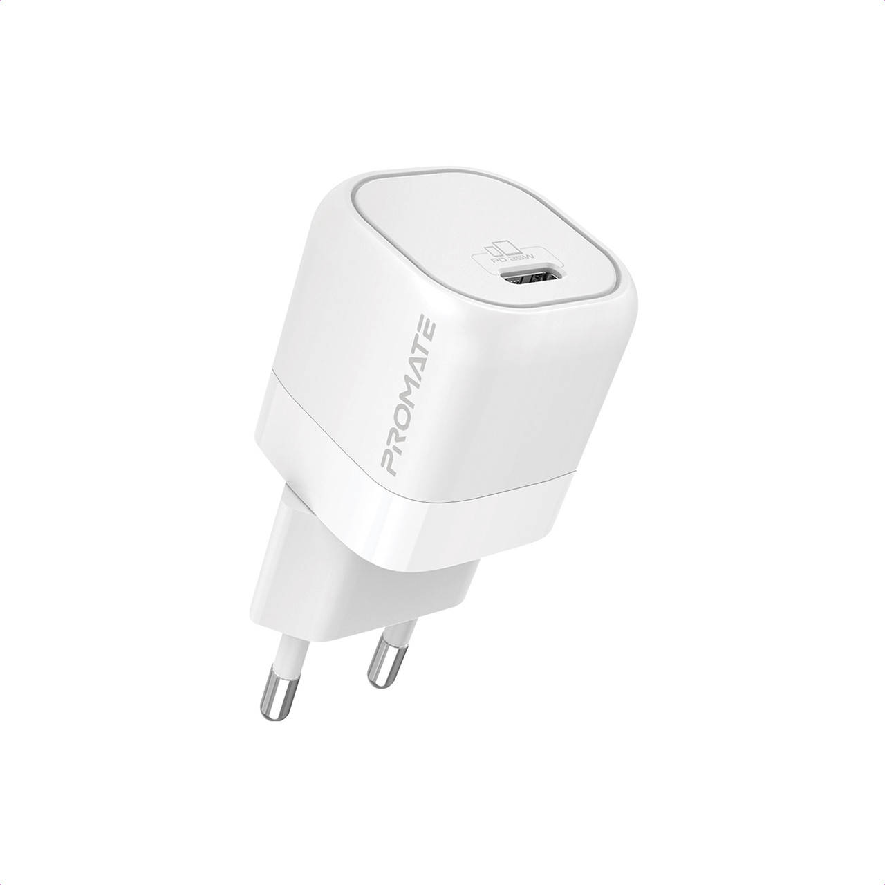 

Сетевое зарядное устройство Promate PowerPort-25 Вт USB-C PD White, Белый