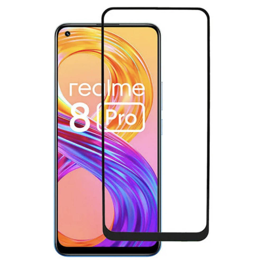 

Защитное стекло Full Screen Tempered Glass для Realme 8 / 8 Pro, Black