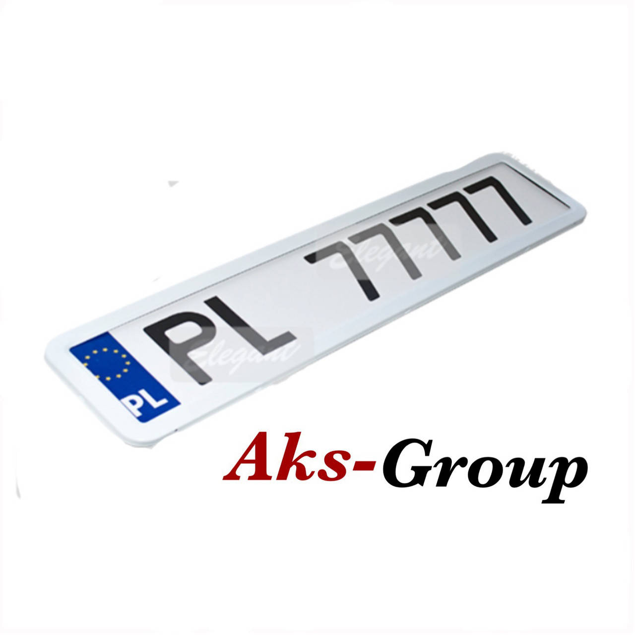 

Рамка для номерного знака Elegant EL 100 598 нержавейка белого цвета