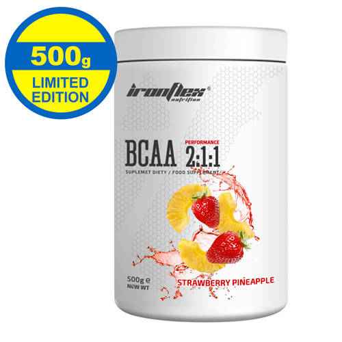

Аминокислоты IronFlex BCAA Performance 2-1-1 500 г Клубника Ананас Strawberry Pineapple