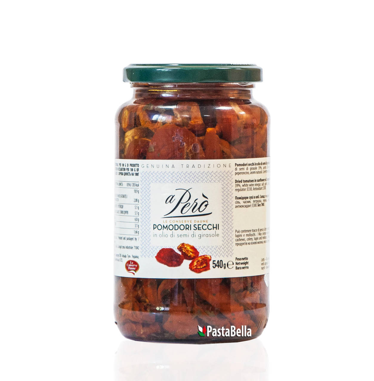 

Итальянские Вяленые томаты в масле - "Pomodori secchi in olio" 540g "aPerò" 580мл