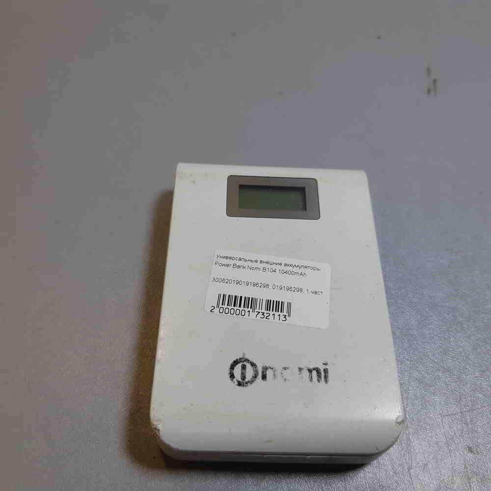 

Универсальный внешний аккумулятор повербанк Б/У Power Bank Nomi B104 10400 mAh