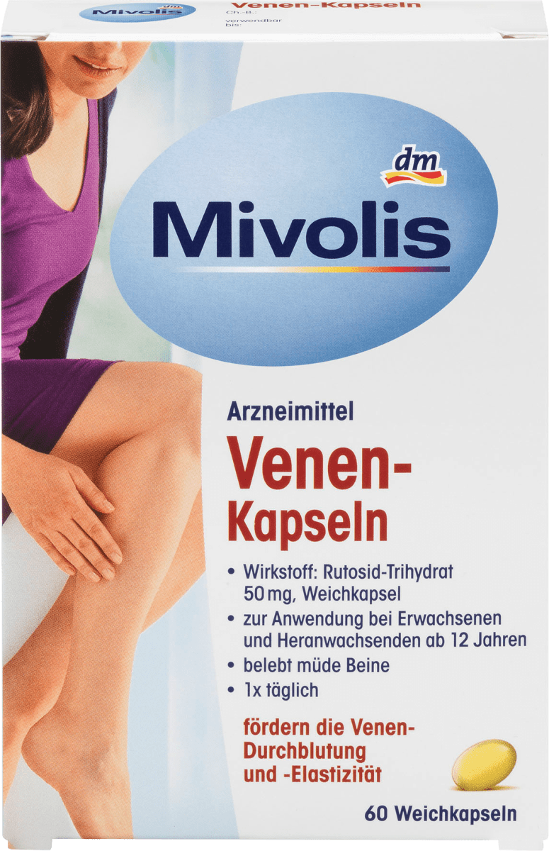 

Противоварикозные капсулы Mivolis Venen-Kapseln, 60 шт.