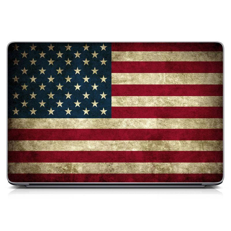 

Универсальная виниловая наклейка на ноутбук 15.6"-13.3" USA Матовая 380х250 мм, Красный