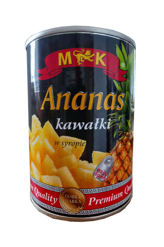

Консервированные кусочки ананаса в сиропе Ananas MK, 565 г