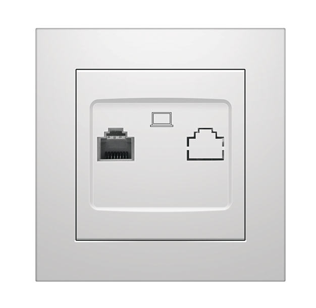 

Розетка компьютерная серия "IDEAL WHITE" ТМ"MARSHEL"