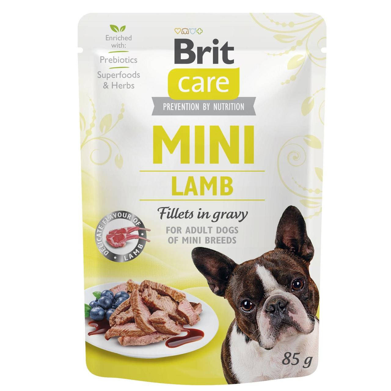 

Brit Care Mini 85г*12шт паучи для собак мелких пород (ягненок в соусе)