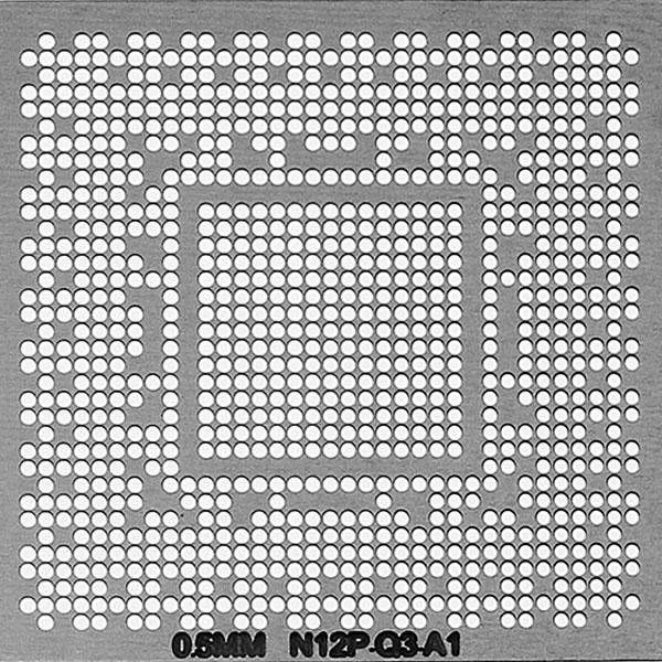 

Трафарет BGA nVidia N12P-Q3-A1, N12E-GE-A1, N12E-GE2-A1, N12P-Q1-A1 0.5mm