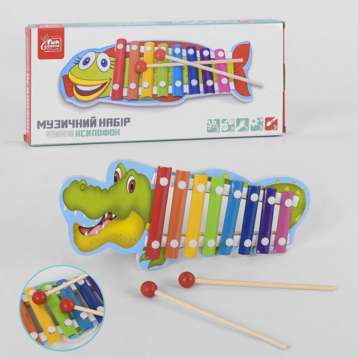 

Деревянная игрушка детский ксилофон