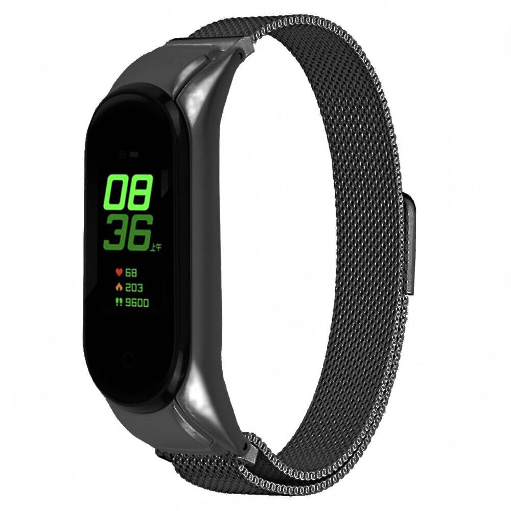 

Ремешок для Mi Band 3/4 Metall Черный