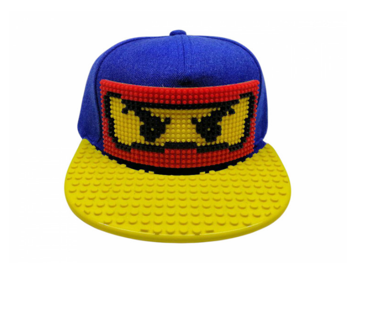 

Кепка-конструктор "Ninjago" с прямым козырьком с логотипом / бейсболки лего, Черный