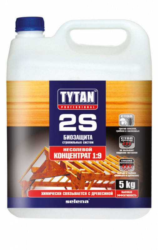 

Біозахист TYTAN 2S/5кг конц. 1:9 для деревини стропильних систем