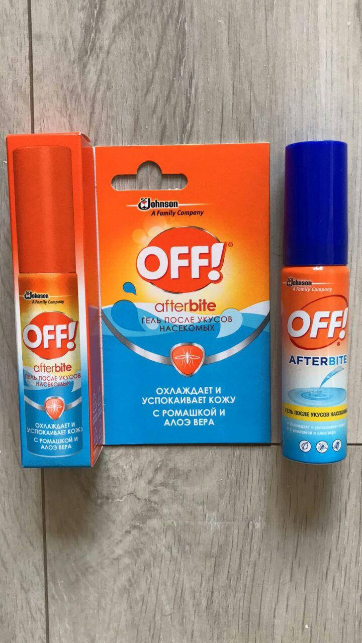 

Гель Off after bite после укусов комаров насекомы